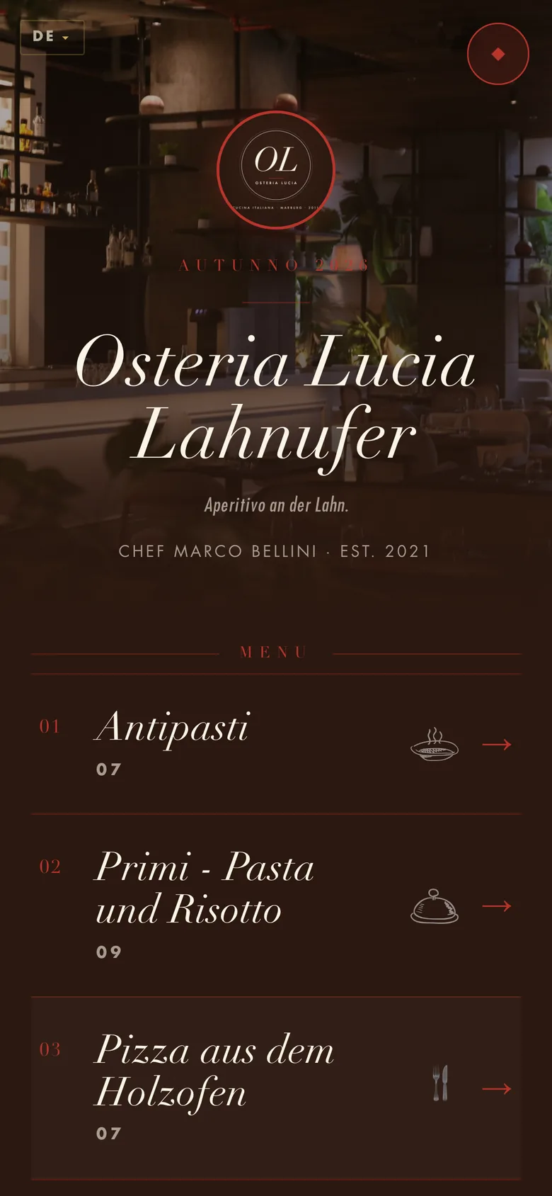 Osteria Lucia Lahnufer — Éditorial · eigene Palette