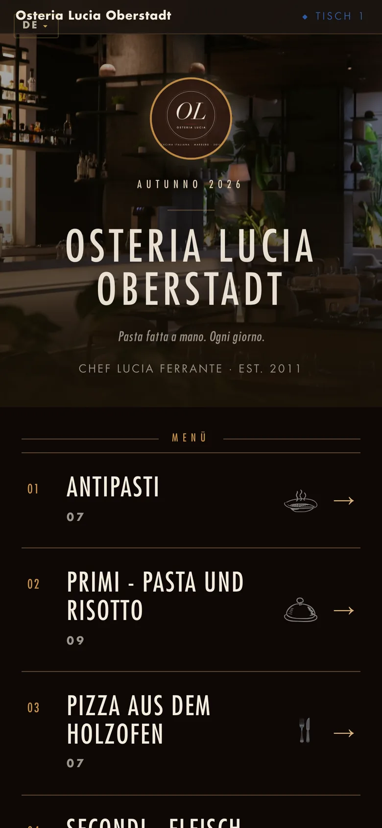 Theme Gilded in den Farben Königsblau auf Obsidian