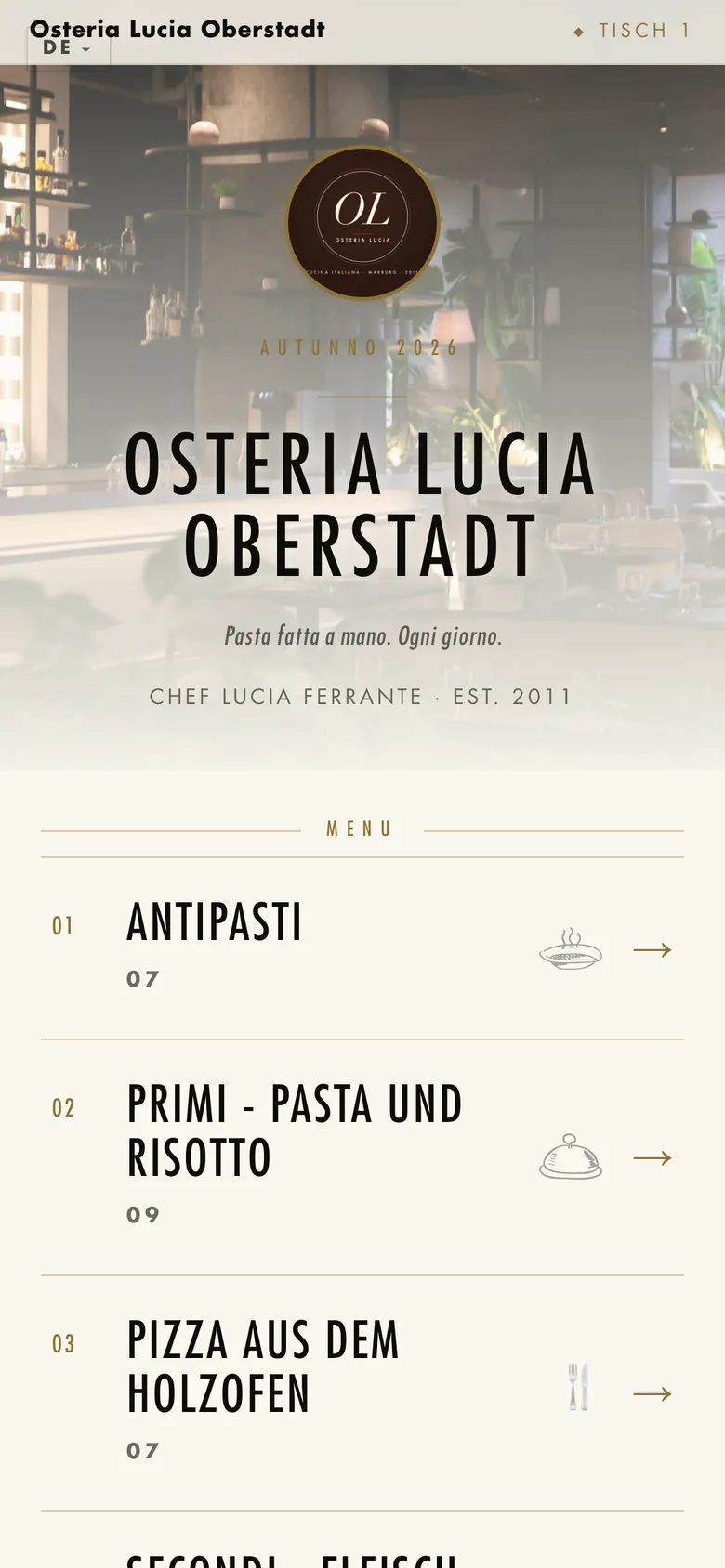 Osteria Lucia im Theme Sōen