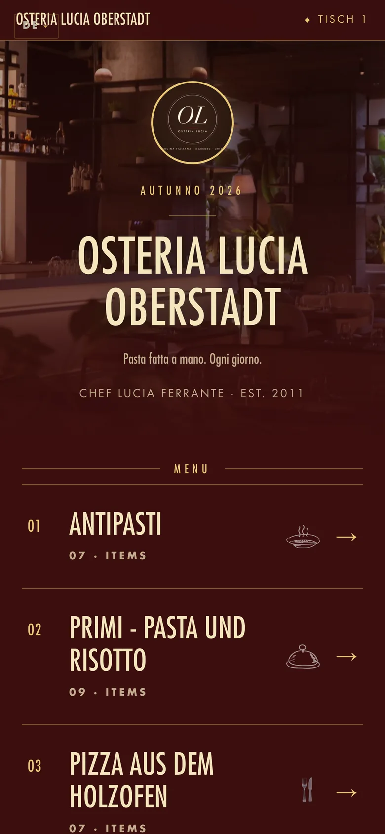 Osteria Lucia im Theme Trattoria